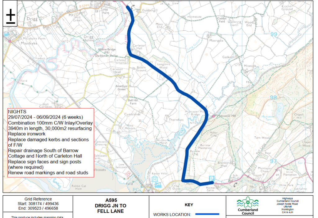 Drigg Junction to Fell Lane